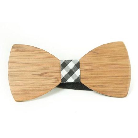 Gorgeous Wood Bowtie Modgoo burberry B&W - Picture 2 of 5